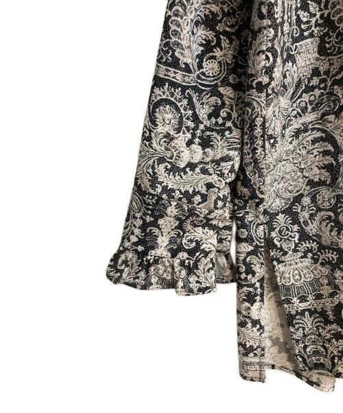 &ellecy（アンドエルシー）&ellecy (アンドエルシー) 総柄ブラウス ブラック サイズ:Mの古着・服飾アイテム