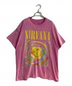 NIRVANAニルヴァーナ）の古着「プリントTシャツ」｜ピンク