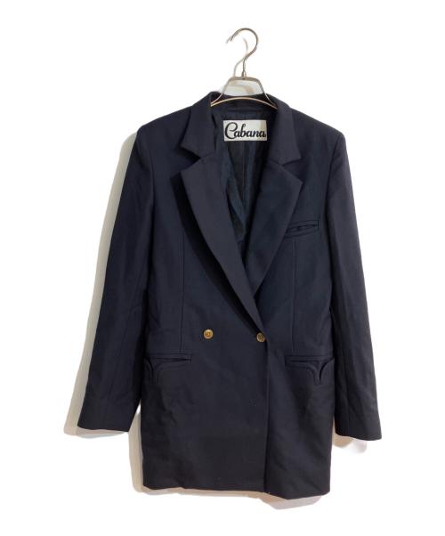 CABANA（カバナ）CABANA (カバナ) ウールダブルブレストジャケット ネイビー サイズ:38の古着・服飾アイテム