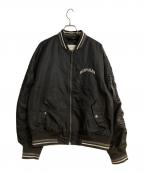 Calvin Kleinカルバンクライン）の古着「LS UNFILLED NYLON TIPPED GRAPHIC BOMBER MA-1」｜ブラック