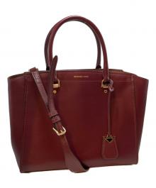 MICHAEL KORS（マイケルコース）の古着「ベラングラージサッチェル 2WAYショルダーバッグ」｜ボルドー