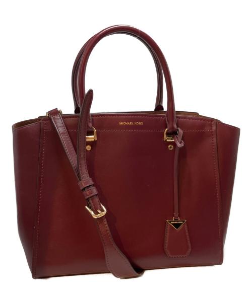 MICHAEL KORS（マイケルコース）MICHAEL KORS (マイケル・コース) ベラングラージサッチェル 2WAYショルダーバッグ ボルドーの古着・服飾アイテム