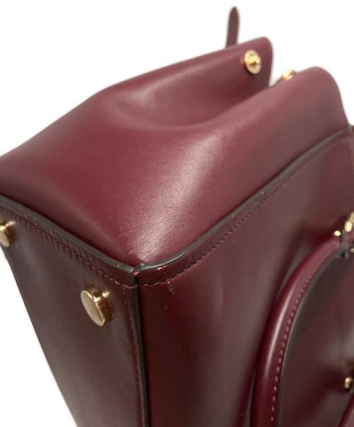 MICHAEL KORS（マイケルコース）MICHAEL KORS (マイケル・コース) ベラングラージサッチェル 2WAYショルダーバッグ ボルドーの古着・服飾アイテム