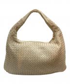 BOTTEGA VENETAボッテガベネタ）の古着「イントレチャートホーボーワンショルダーバッグ」｜アイボリー