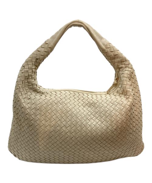 BOTTEGA VENETA（ボッテガベネタ）BOTTEGA VENETA (ボッテガベネタ) イントレチャートホーボーワンショルダーバッグ アイボリーの古着・服飾アイテム