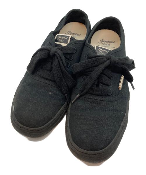 Maison MIHARA YASUHIRO（メゾン ミハラ ヤスヒロ）Maison MIHARA YASUHIRO (メゾン ミハラ ヤスヒロ) PAST SOLE CANVAS LOW TOP SNEAKER ブラック サイズ:42の古着・服飾アイテム