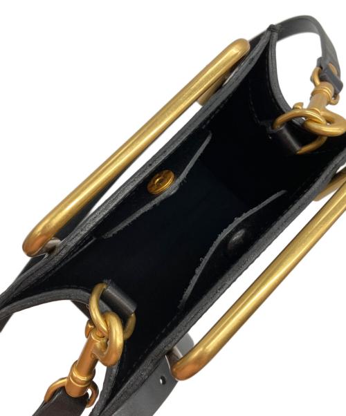 EMMAAURA（エマアウラ）EMMAAURA (エマアウラ) ゴールドハンドルバッグ ブラックの古着・服飾アイテム