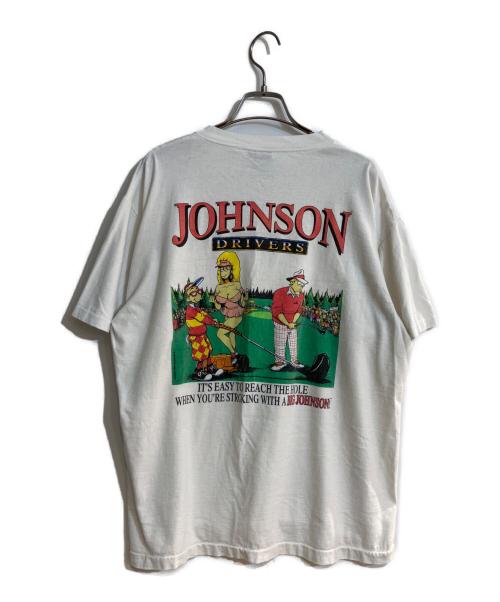 BIG JOHNSON BY ONEITA（ビッグ・ジョンソン バイ オニータ）BIG JOHNSON BY ONEITA (ビッグ・ジョンソン バイ オニータ) 両面プリントカットソー ホワイト サイズ:Ｌの古着・服飾アイテム