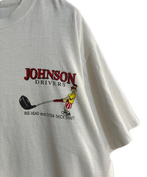 BIG JOHNSON BY ONEITA（ビッグ・ジョンソン バイ オニータ）BIG JOHNSON BY ONEITA (ビッグ・ジョンソン バイ オニータ) 両面プリントカットソー ホワイト サイズ:Ｌの古着・服飾アイテム