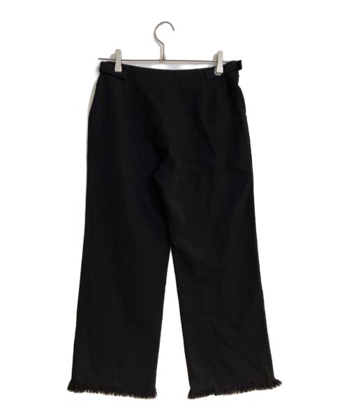 YOHJI YAMAMOTO（ヨウジヤマモト）YOHJI YAMAMOTO (ヨウジヤマモト) 03AWフリンジヘムウールスラックス ブラック サイズ:2の古着・服飾アイテム