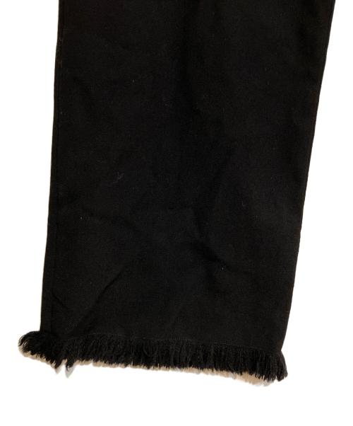YOHJI YAMAMOTO（ヨウジヤマモト）YOHJI YAMAMOTO (ヨウジヤマモト) 03AWフリンジヘムウールスラックス ブラック サイズ:2の古着・服飾アイテム