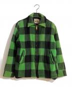 WOOLRICHウールリッチ）の古着「裏ボアブロックチェックジャケット」｜グリーン