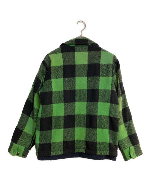 WOOLRICH（ウールリッチ）WOOLRICH (ウールリッチ) 裏ボアブロックチェックジャケット グリーン サイズ:Mの古着・服飾アイテム