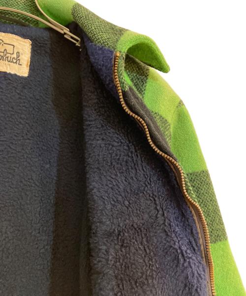 WOOLRICH（ウールリッチ）WOOLRICH (ウールリッチ) 裏ボアブロックチェックジャケット グリーン サイズ:Mの古着・服飾アイテム
