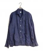 MARIA SANTANGELOマリア サンタンジェロ）の古着「MARCELLO リネン シャツ ジャケット」｜ネイビー