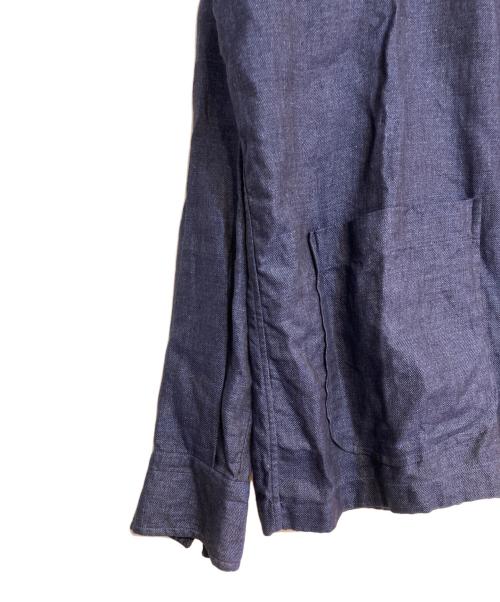 MARIA SANTANGELO（マリア サンタンジェロ）MARIA SANTANGELO (マリア サンタンジェロ) MARCELLO リネン シャツ ジャケット ネイビー サイズ:Ｌの古着・服飾アイテム