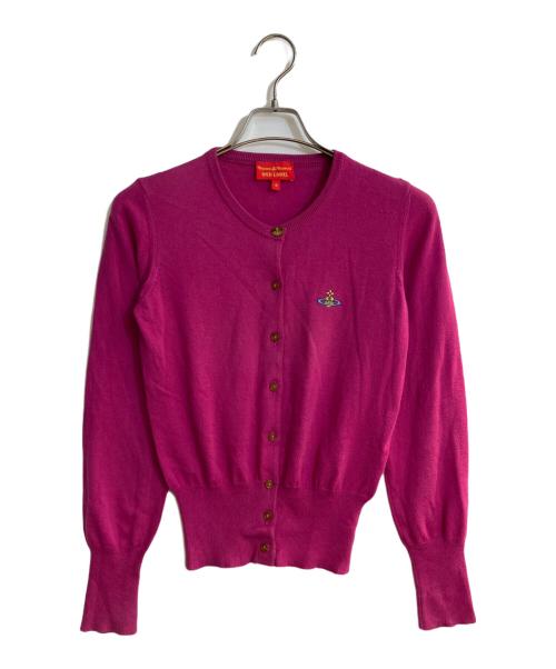 Vivienne Westwood RED LABEL（ヴィヴィアンウエストウッドレッドレーベル）Vivienne Westwood RED LABEL (ヴィヴィアンウエストウッドレッドレーベル) オーブ刺繍カーディガン ショッキングピンク サイズ:Sの古着・服飾アイテム
