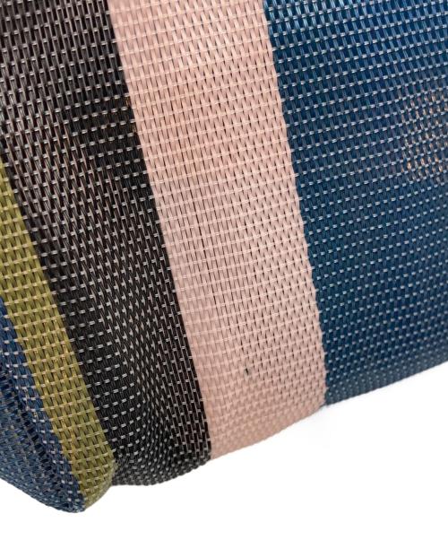 MARNI（マルニ）MARNI (マルニ) MARNI MARKET STRIPE BAG ピンク×ブルーの古着・服飾アイテム