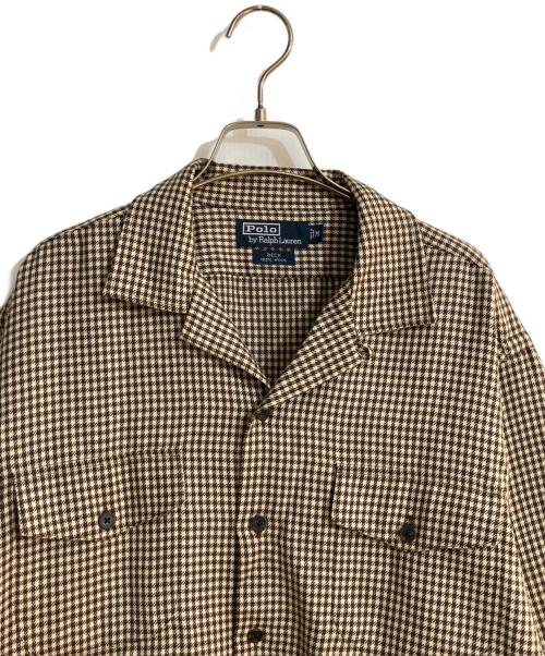 POLO RALPH LAUREN（ポロ・ラルフローレン）POLO RALPH LAUREN (ポロ・ラルフローレン) BECK オープンカラーシャツ ブラウン サイズ:Mの古着・服飾アイテム