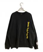 FOREVER YESフォーエバーイエス）の古着「LOGO CREW SWEAT/ロゴ クルー スウェット」｜ブラック