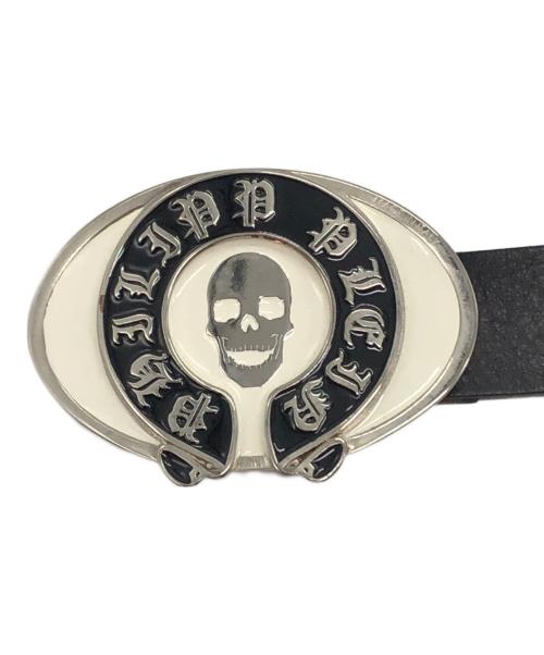 philipp plein（フィリッププレイン）PHILIPP PLEIN (フィリッププレイン) スカルレザーベルト ブラックの古着・服飾アイテム