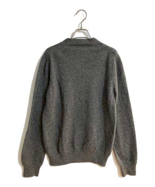 PLAY COMME des GARCONS（プレイコムデギャルソン）PLAY COMME des GARCONS (プレイコムデギャルソン) ハートワッペンウールカーディガン グレー サイズ:Lの古着・服飾アイテム