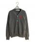 PLAY COMME des GARCONS（プレイコムデギャルソン）の古着「ハートワッペンウールカーディガン」｜グレー
