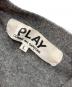 中古・古着 PLAY COMME des GARCONS (プレイコムデギャルソン) ハートワッペンウールカーディガン グレー サイズ:L：17000円