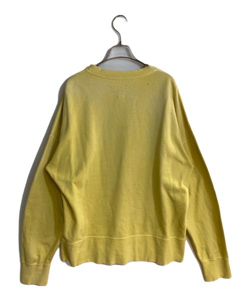 VISVIM（ビズビム）VISVIM (ビズビム) DAMAGED DESIGN COURT L/S SWEAT SHIRT イエロー サイズ:5の古着・服飾アイテム