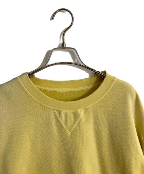 VISVIM（ビズビム）VISVIM (ビズビム) DAMAGED DESIGN COURT L/S SWEAT SHIRT イエロー サイズ:5の古着・服飾アイテム