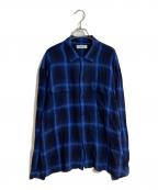 RADIALLラディアル）の古着「EASY - OPEN COLLARED SHIRT L/S/イージーオープンカラードシャツ」｜ブルー