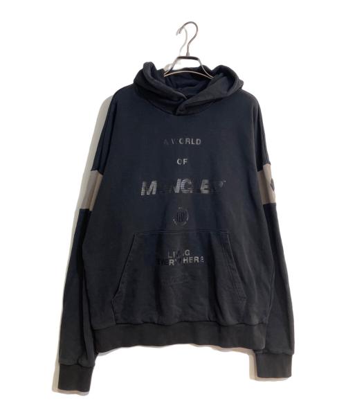 MONCLER（モンクレール）MONCLER (モンクレール) 袖切替ロゴパーカー ブラック サイズ:Ｌの古着・服飾アイテム