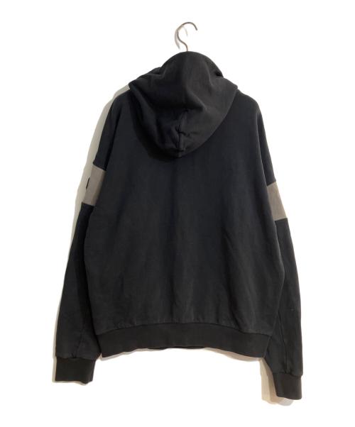 MONCLER（モンクレール）MONCLER (モンクレール) 袖切替ロゴパーカー ブラック サイズ:Ｌの古着・服飾アイテム
