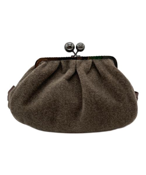 WEEKEND Max Mara（ウィークエンド マックスマーラ）Weekend Max Mara (ウィークエンド マックスマーラ) パスティチーノがま口バッグ ブラウンの古着・服飾アイテム