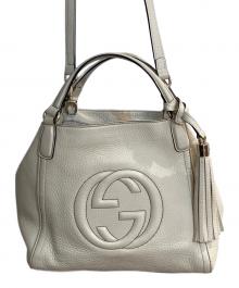 GUCCI（グッチ）の古着「ソーホーインターロッキングG 2WAYバッグ」｜ベージュ