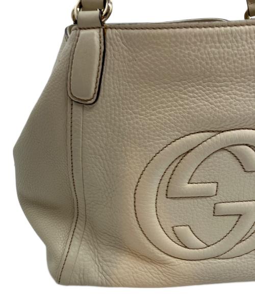 GUCCI（グッチ）GUCCI (グッチ) ソーホーインターロッキングG 2WAYバッグ ベージュの古着・服飾アイテム