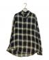 MINEDENIM（マインデニム）の古着「Distortion Ombre Check L.Western SH BLT」｜ブラック