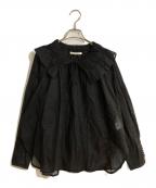 ne quittez pasヌキテパ）の古着「Frill Collar Blouse」｜ブラック
