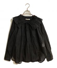 ne quittez pas（ヌキテパ）の古着「Frill Collar Blouse」｜ブラック