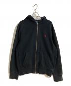 POLO RALPH LAURENポロ・ラルフローレン）の古着「裏サーマルジップパーカー」｜ブラック