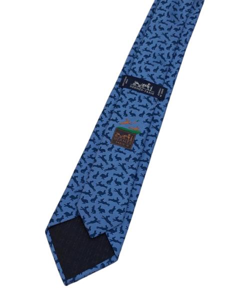 HERMES（エルメス）HERMES (エルメス) シルクネクタイ ブルー サイズ:不明の古着・服飾アイテム