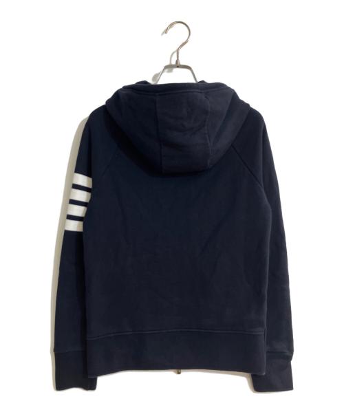 Thom Browne（トムブラウン）Thom Browne (トムブラウン) クラシック ループバック 4-BAR フルジップアップ フーディー ネイビー サイズ:42の古着・服飾アイテム