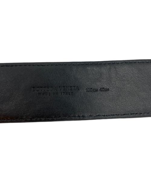BOTTEGA VENETA（ボッテガベネタ）BOTTEGA VENETA (ボッテガベネタ) イントレチャートレザーベルト ブラックの古着・服飾アイテム