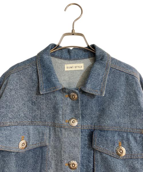 SUM1 STYLE（スミスタイル）SUM1 STYLE (スミスタイル) 動物柄切替デニムジャケット インディゴ サイズ:Fの古着・服飾アイテム