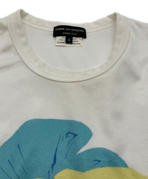 COMME des GARCONS HOMME PLUS（コムデギャルソンオムプリュス）COMME des GARCONS HOMME PLUS (コムデギャルソンオムプリュス) フラワープリントTシャツ ホワイト サイズ:Sの古着・服飾アイテム