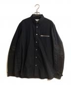 sacaiサカイ）の古着「Typewriter Grosgrain Shirt/タイプライター・グログラン・シャツ」｜ブラック