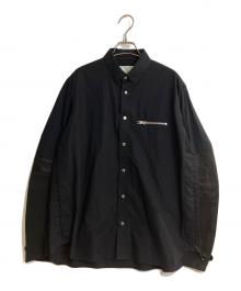 sacai（サカイ）の古着「Typewriter Grosgrain Shirt/タイプライター・グログラン・シャツ」｜ブラック