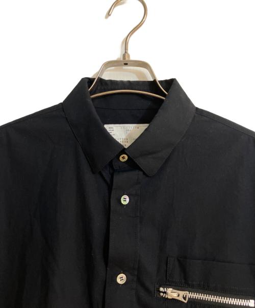 sacai（サカイ）sacai (サカイ) Typewriter Grosgrain Shirt/タイプライター・グログラン・シャツ ブラック サイズ:1の古着・服飾アイテム