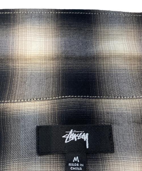 stussy（ステューシー）stussy (ステューシー) 23fw PLAID ZIP SHIRT オンブレシャツ ブラック サイズ:Mの古着・服飾アイテム