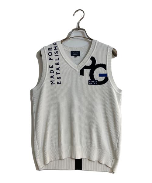 PEARLY GATES（パーリーゲイツ）PEARLY GATES (パーリーゲイツ) ゴルフウェア(トップス) ホワイトの古着・服飾アイテム